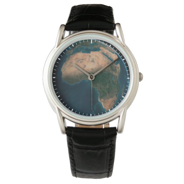 Vollerde aus dem Weltraum über dem afrikanischen K Armbanduhr (Vorderseite)