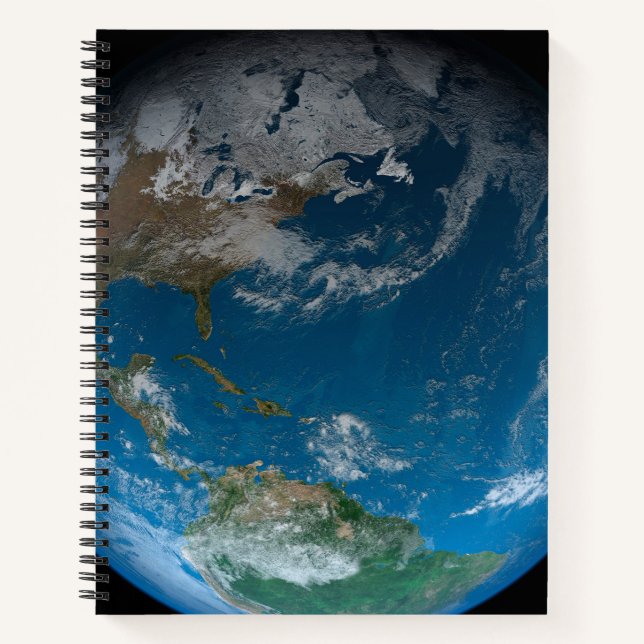 Vollerde mit Nord- und Südamerika. Notizbuch (Vorderseite)