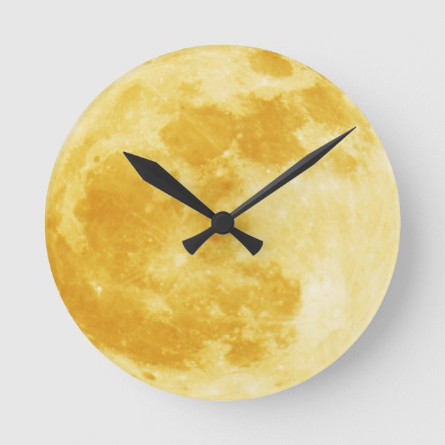 Vollernte Mondastronomie-Uhr Runde Wanduhr (Vorderseite)