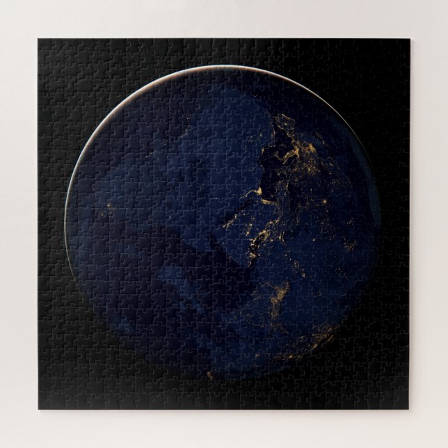 Volles Erdreich mit Stadtlampen (Horizontal)