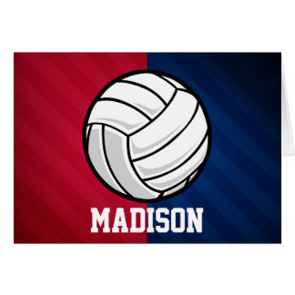 Volley-ball ; rouge, blanc et bleu