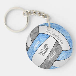 Volley-ball sur mesure bleu clair gris