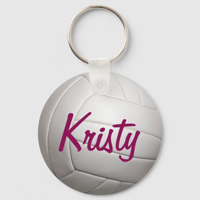 Volley Ball Volleyball Name Schlüsselanhänger (Vorderseite)
