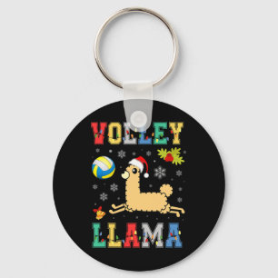 Volley Llama Lover Volleyball Lover Weihnachtsmann Schlüsselanhänger