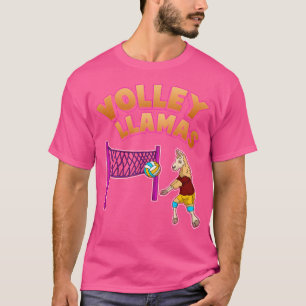 Volley Llama Volleyball Sport Team Frauen T-Shirt