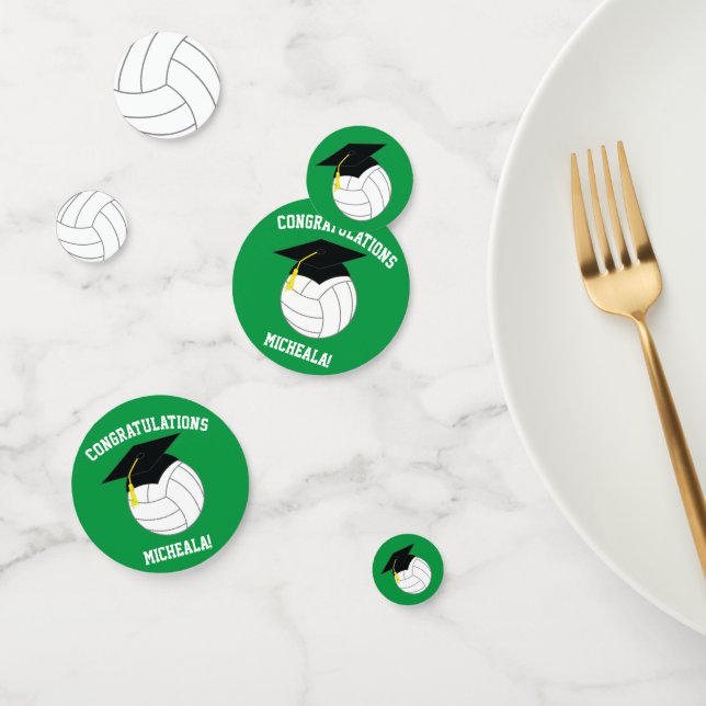 Volleyball Abschluss Sportgrün Konfetti (Gruppe)