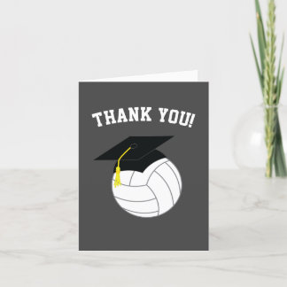 Volleyball Abschluss Sports Gray Dankeskarte