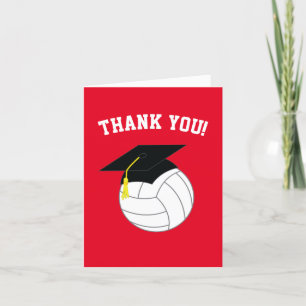 Volleyball Abschluss Sports Red Dankeskarte