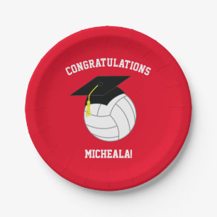 Volleyball Abschluss Sports Red Pappteller