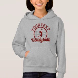 Volleyball ADD NAME Spike Ball Angriffsteam Sport Hoodie