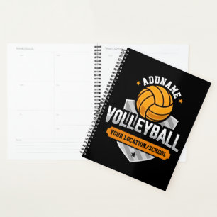 Volleyball ADD TEXT School Varsity Team Player Planer