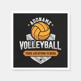 Volleyball ADD TEXT School Varsity Team Player Serviette