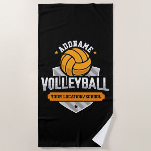 Volleyball ADD TEXT School Varsity Team Player Strandtuch