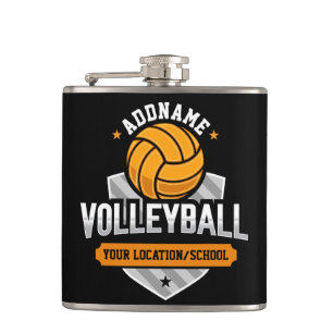 Volleyball ADD TEXT Schulmannschaftsteam Spieler Flachmann