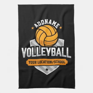 Volleyball ADD TEXT Schulmannschaftsteam Spieler Geschirrtuch