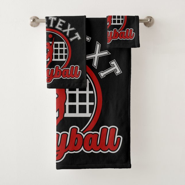 Volleyball ADNAME Spike Ball Attack Team Spieler Badhandtuch Set (Insitu)