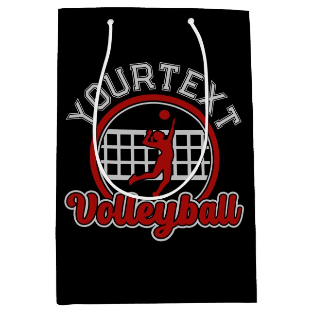 Volleyball ADNAME Spike Ball Attack Team Sport Mittlere Geschenktüte (Vorderseite)