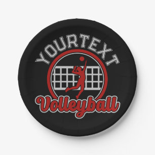 Volleyball ADNAME Spike Ball Attack Team Sport Pappteller