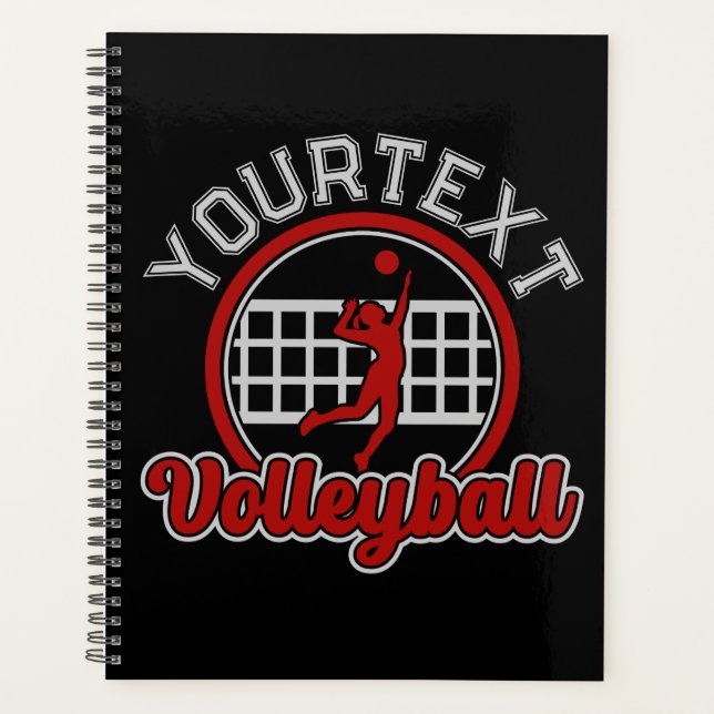 Volleyball ADNAME Spike Ball Attack Team Sport Planer (Vorderseite)