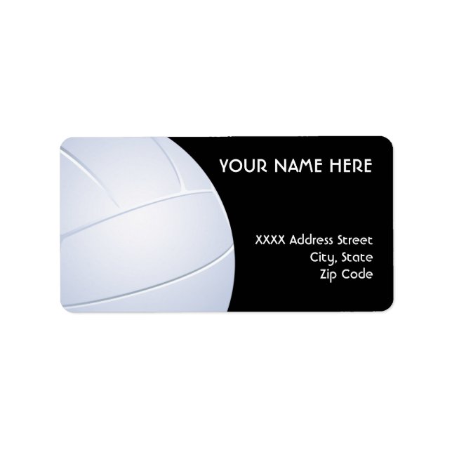 Volleyball-Adressenmarken Adressaufkleber (Vorne)