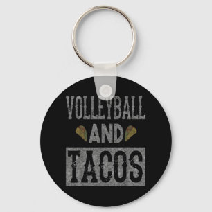 Volleyball and Tacos Fun Taco Distressed Schlüsselanhänger