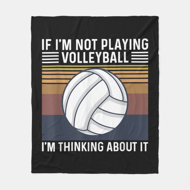 Volleyball-Angebot für einen Volleyball-Spieler Fleecedecke (Vorderseite)