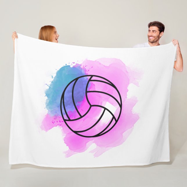 Volleyball-Aquarell Fleecedecke (Beispiel)