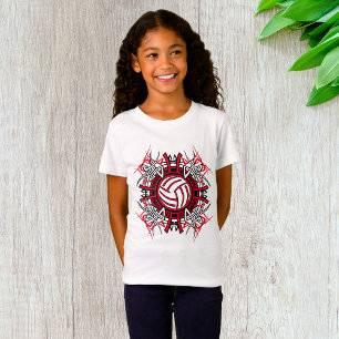 Volleyball Art Girls T - Shirt