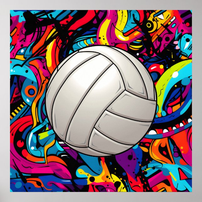 Volleyball Art Poster (Vorne)