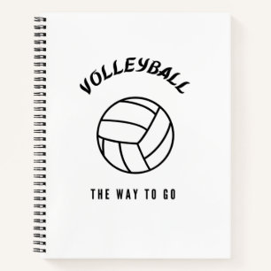 Volleyball auf dem Weg Notizbuch