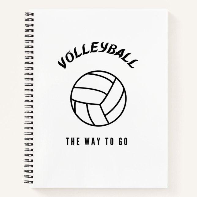 Volleyball auf dem Weg Notizbuch (Vorderseite)