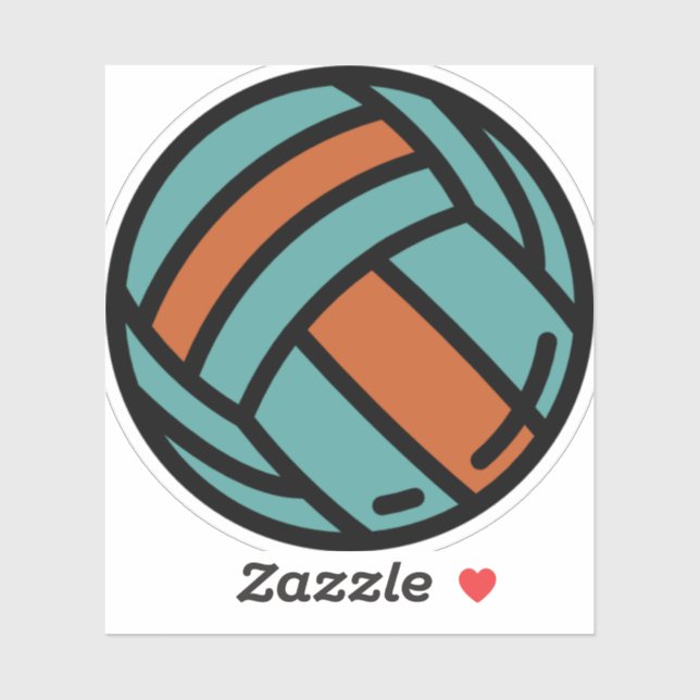 Volleyball Aufkleber (Blatt)