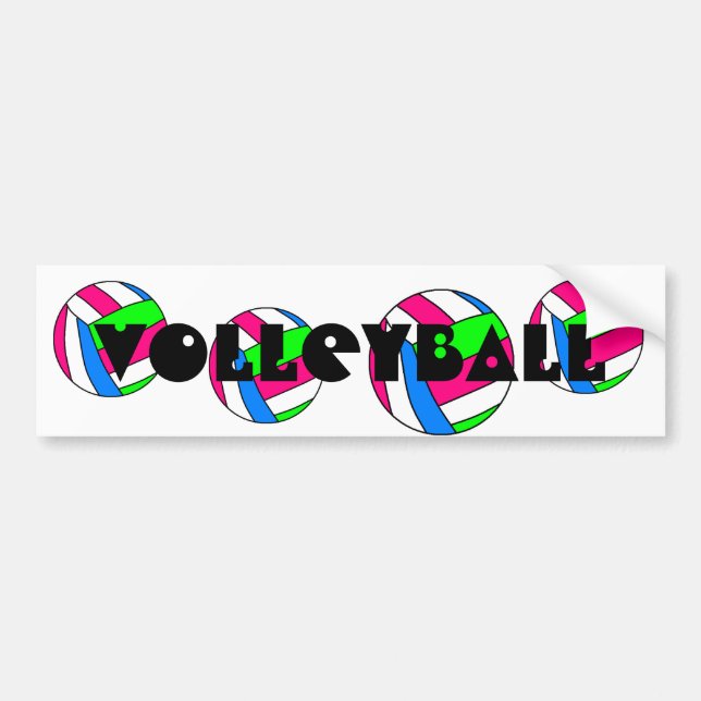 Volleyball-Autoaufkleber Autoaufkleber (Vorne)