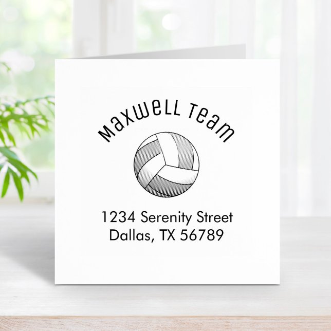 Volleyball-Ball-Arch-Adresse Gummistempel (Von Creator hochgeladen)