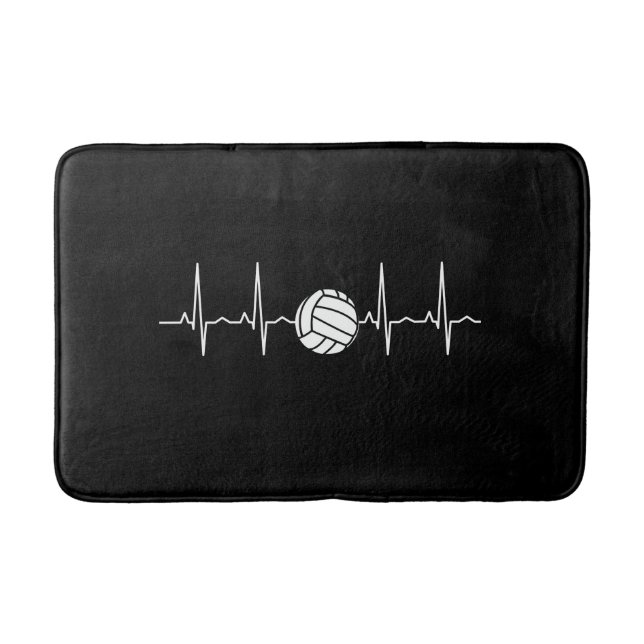 Volleyball Ball Heartbeat Badematte (Vorderseite)