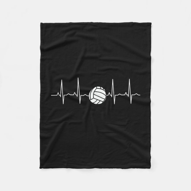 Volleyball Ball Heartbeat Fleecedecke (Vorderseite)