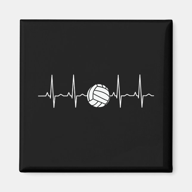 Volleyball Ball Heartbeat Magnet (Vorne)