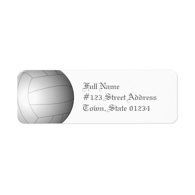 Volleyball Ball Mailing Labels (Vorne)
