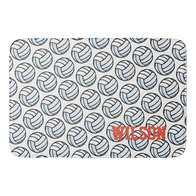 Volleyball Ball Muster Sportdekoration Teens Fun Badematte (Vorderseite)