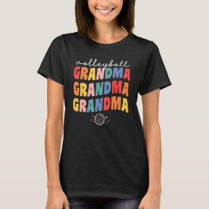Volleyball Ball Oma Nana für Frauen Groovy Voll T-Shirt