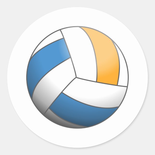 Volleyball Ball Runder Aufkleber (Vorderseite)