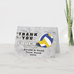 Volleyball Ball Sand Danke Trainer Karte
