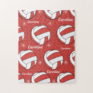 Volleyball Ball Schnee Rotes festliches Leben Kind