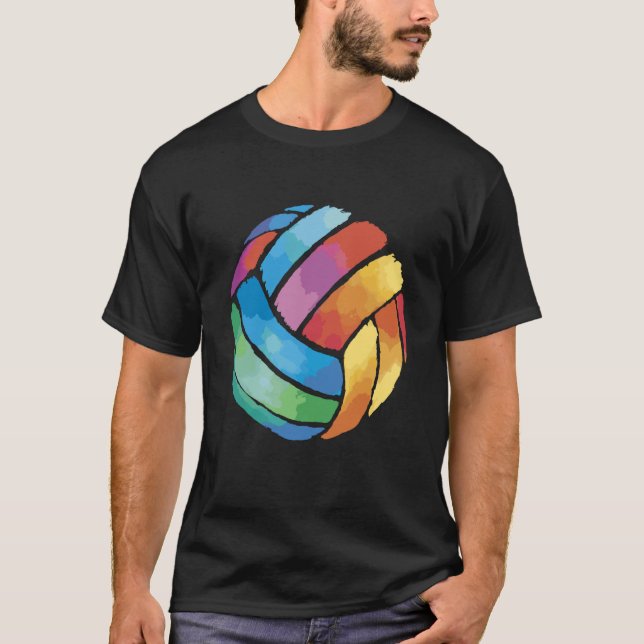 Volleyball Ball Vintage Volleyball Players Costume T-Shirt (Vorderseite)