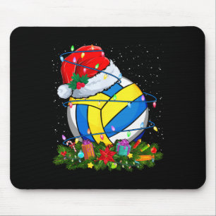 Volleyball Ball Weihnachtsmannmütze Weihnachtsbele Mousepad