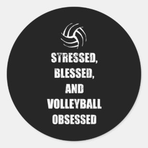 Volleyball Beach Spieler Volleyball Team Geschenki Runder Aufkleber