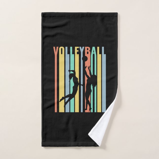 Volleyball Beachvolleyball Retro Handtuch (Handtuch)