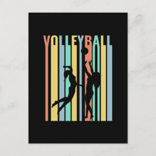 Volleyball Beachvolleyball Retro Postkarte