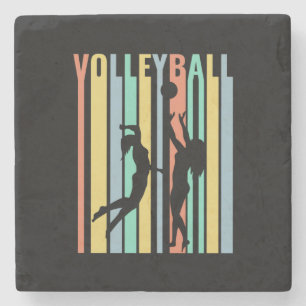 Volleyball Beachvolleyball Retro Steinuntersetzer