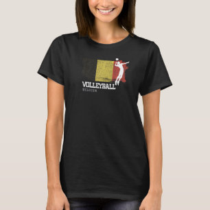 Volleyball Belgien Flag Girls Volleyball Frauen T-Shirt